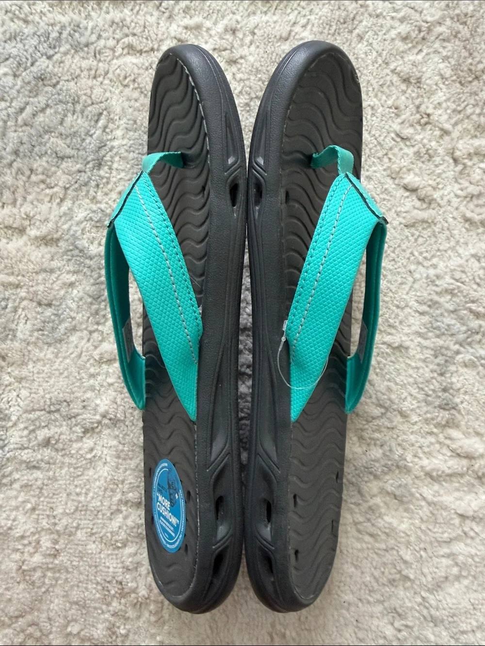 Columbia Women’s Teal Strap Black Sole Flip Sandals